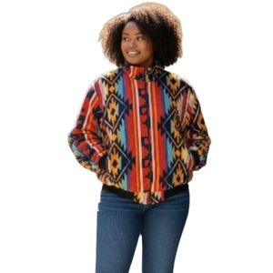 L&B Lucky&Blessed Aztec Zip-Up Jacket. Sz.2X.